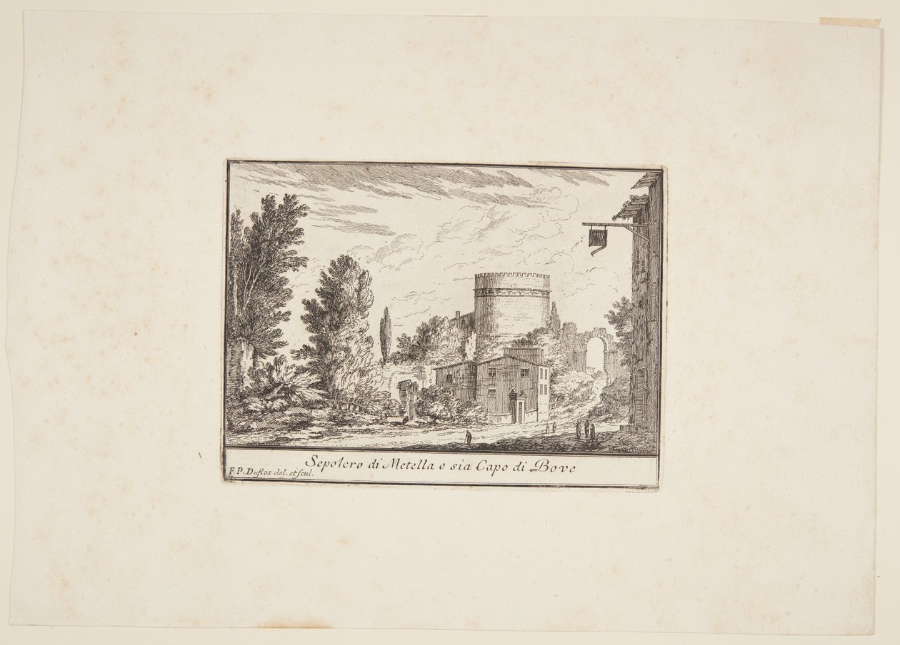 Hrobka Metella nebo obojí Capo di Bove od Philothée Francois Duflos