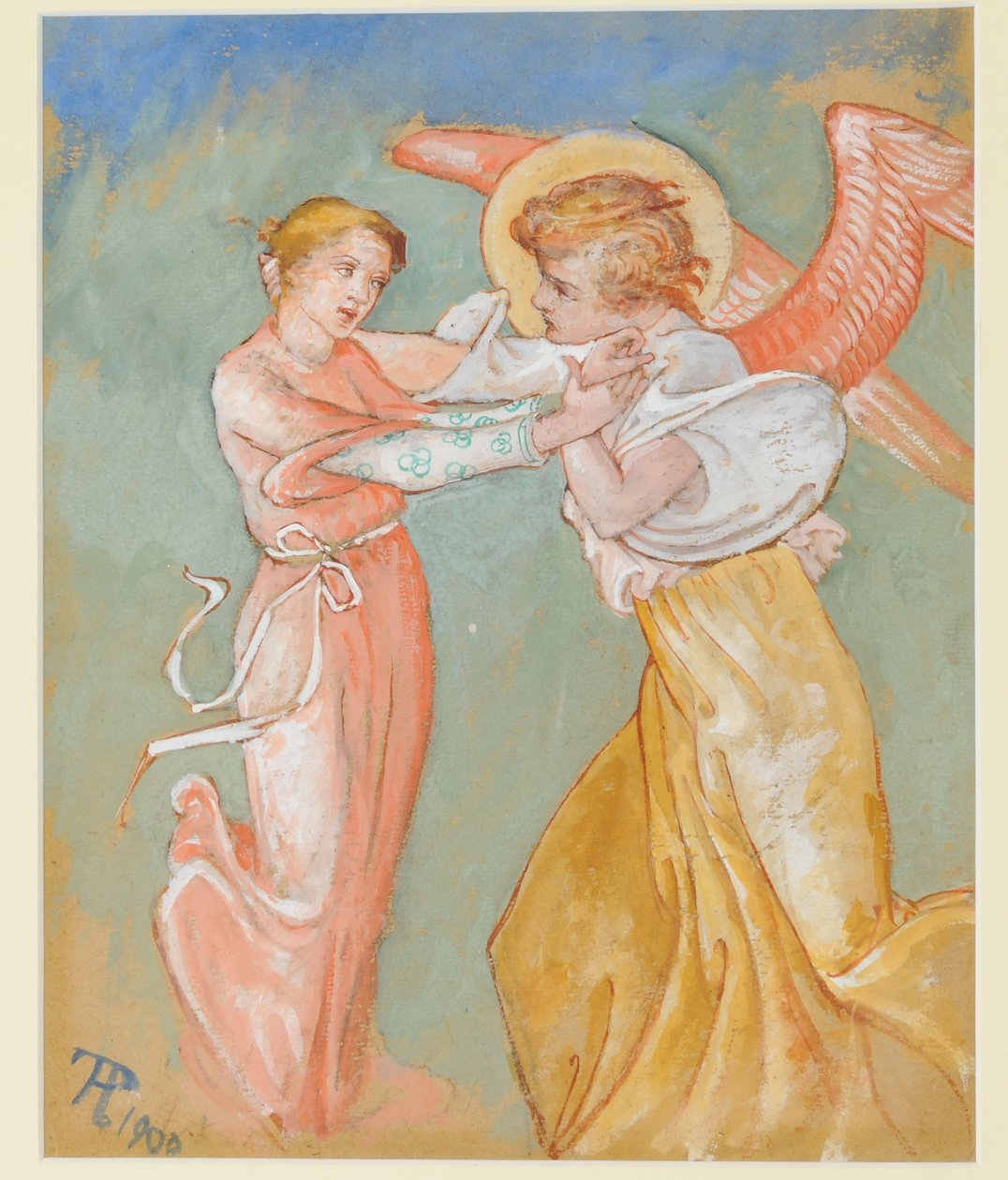 Zvěstování, 1900 (tempera na papíře) od Phoebe Anna Traquair