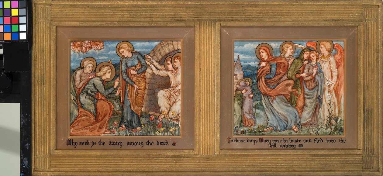 Vzkříšení: V těch dnech Marie spěšně vstala a utekla do hornaté země. od Phoebe Anna Traquair