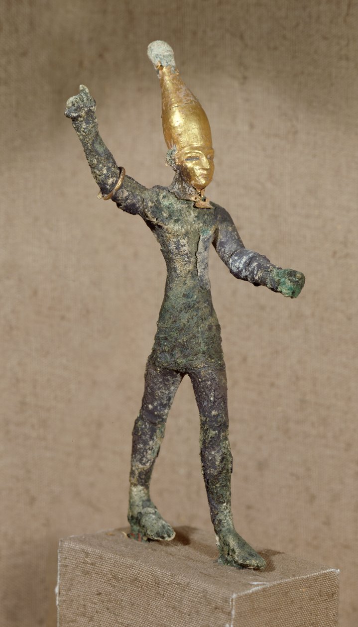 Idol boha Baala z Ugaritu v Sýrii (bronz) od Phoenician