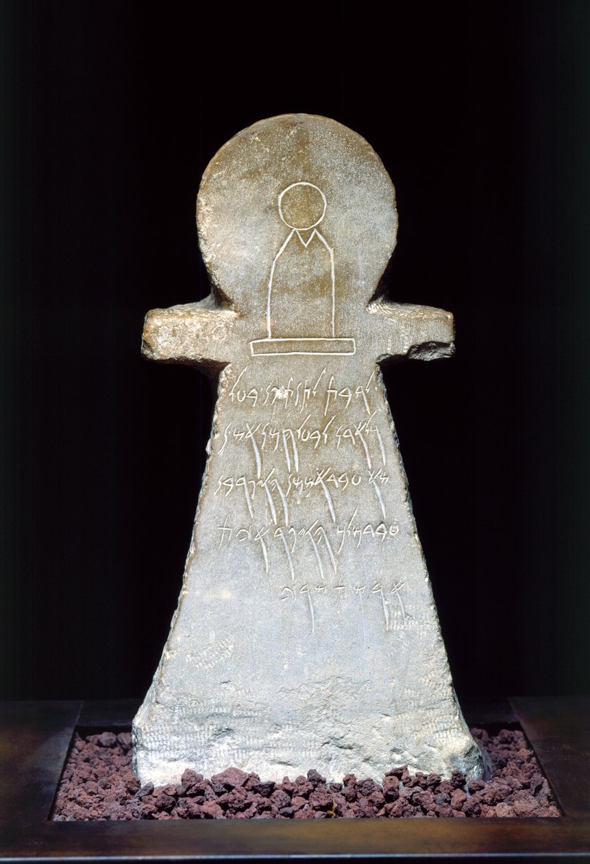 Votivní stéla, pravděpodobně zobrazující Tanit (vápenec) od Phoenician