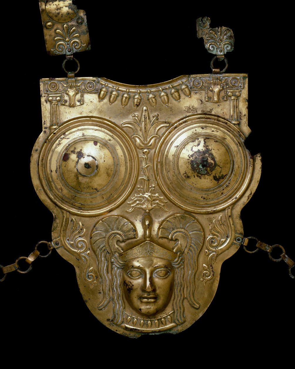 Fénická civilizace: zlatá bronzová bitevní loď Ksour-esSef (Ksour es Saf, Ksour Essef nebo Ksour Essaf). 3.-2. století před naším letopočtem. Muzeum Tunis Bardo od Phoenician