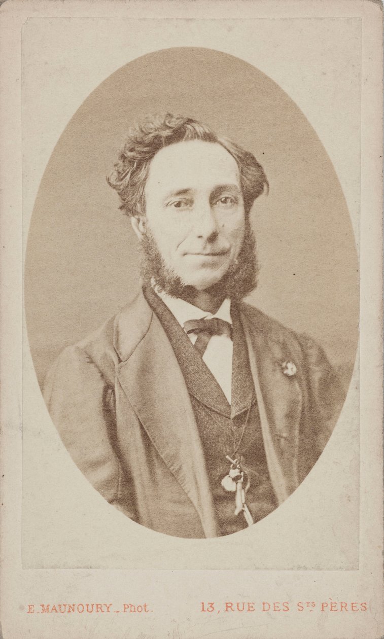 Portrét houslisty a skladatele Camilla Sivoriho 1815-1894 . od Photo studio Eugène Maunoury.