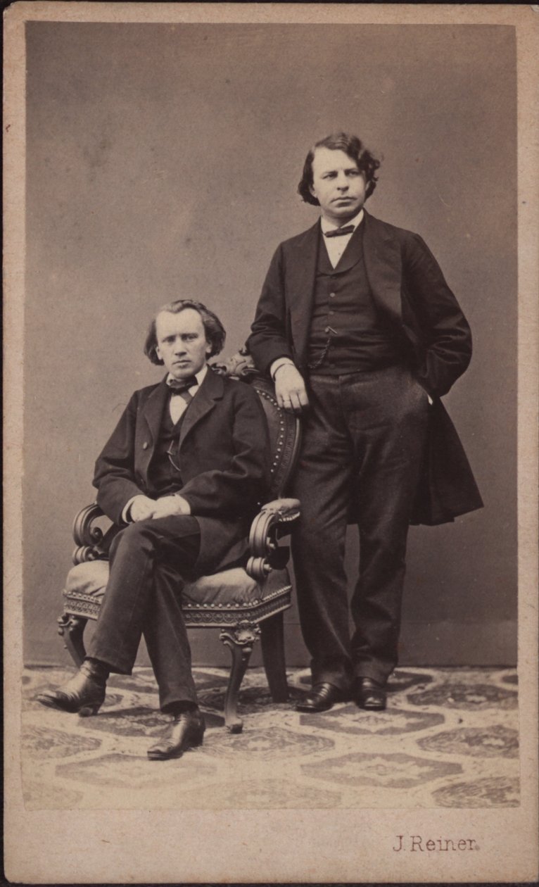 Johannes Brahms 1833-1897 a Josef Joachim 1831-1907, 1867. od Photo studio J. Reiner.