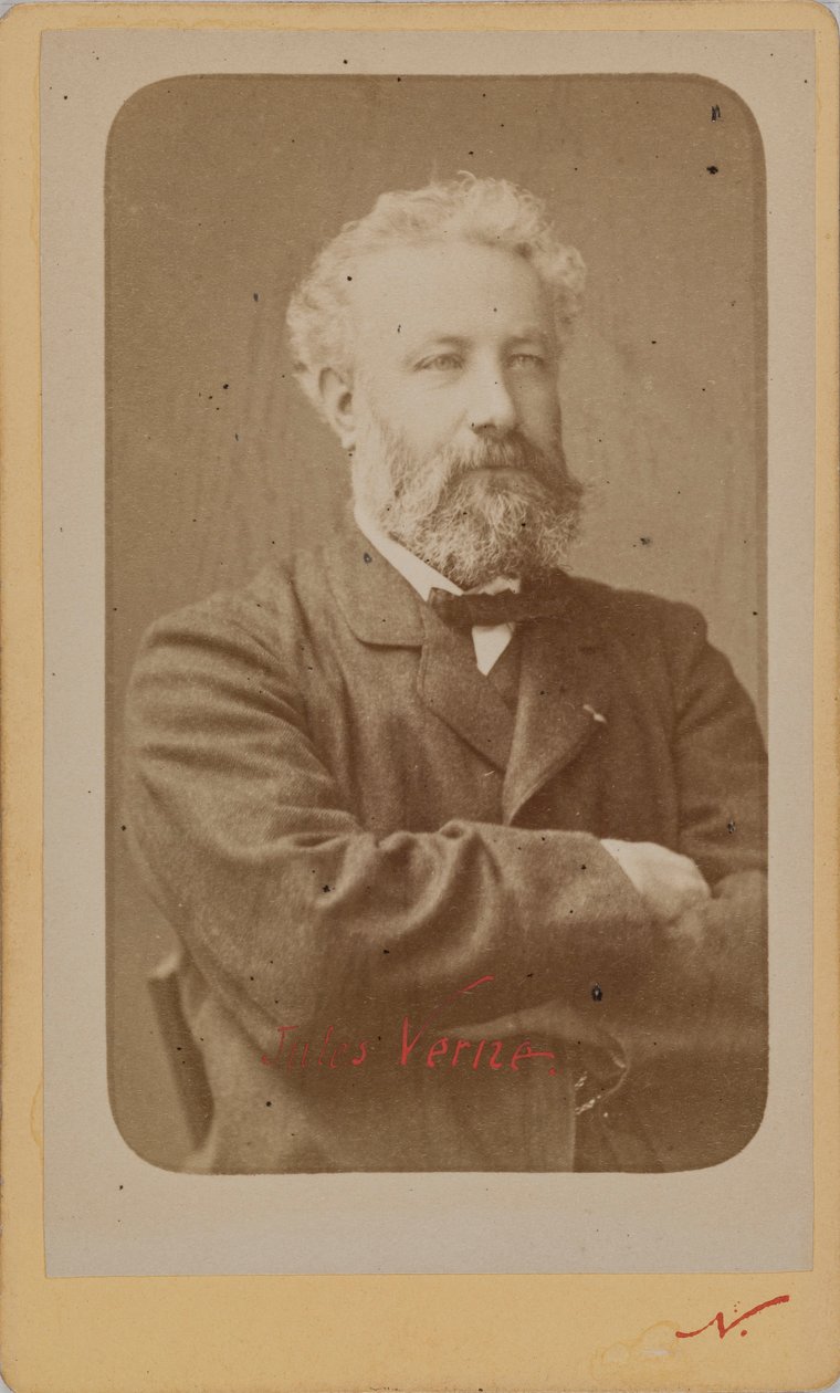 Portrét Julese Verna 1828-1905, c. 1870. od Photo studio Nadar.