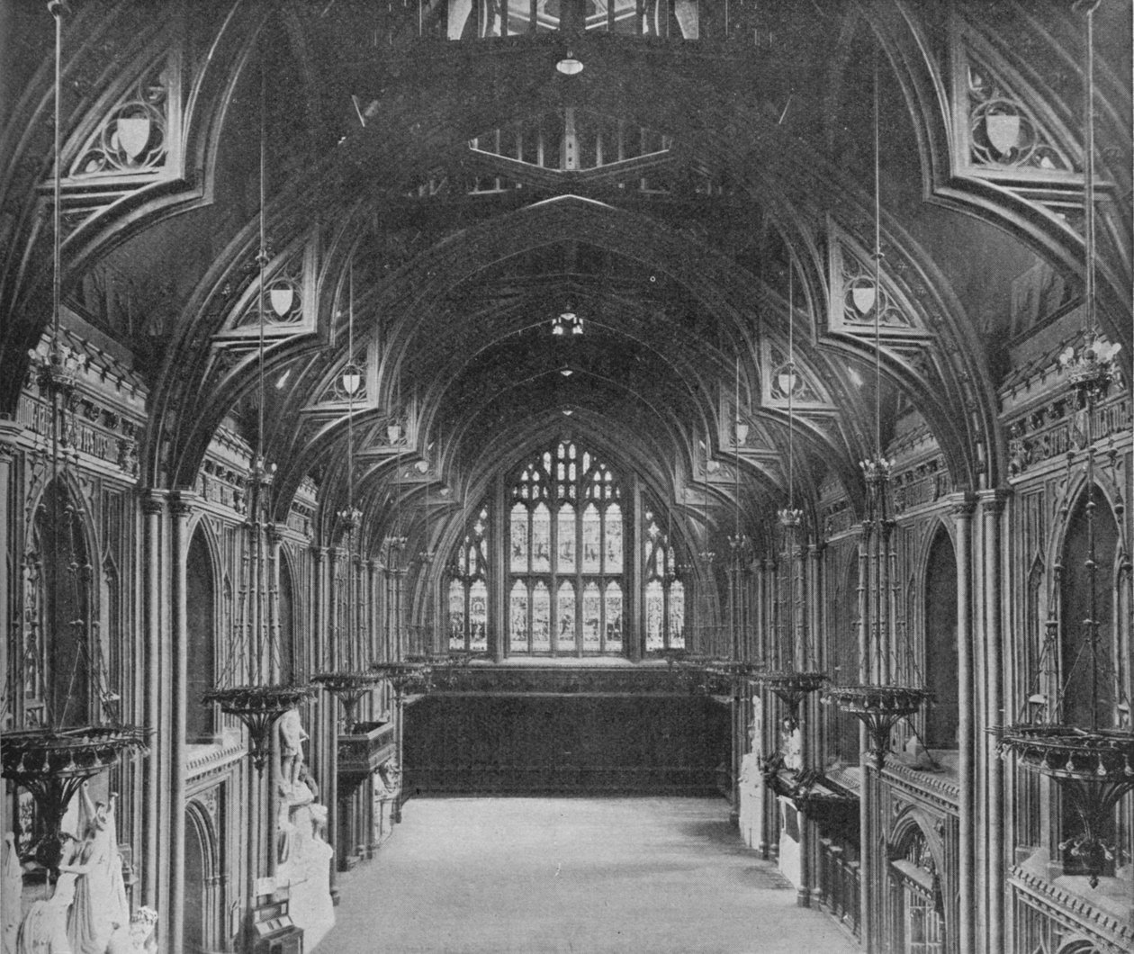 Interiér Guildhall, City of London, c1904 1906 od Photochrom Co Ltd of London