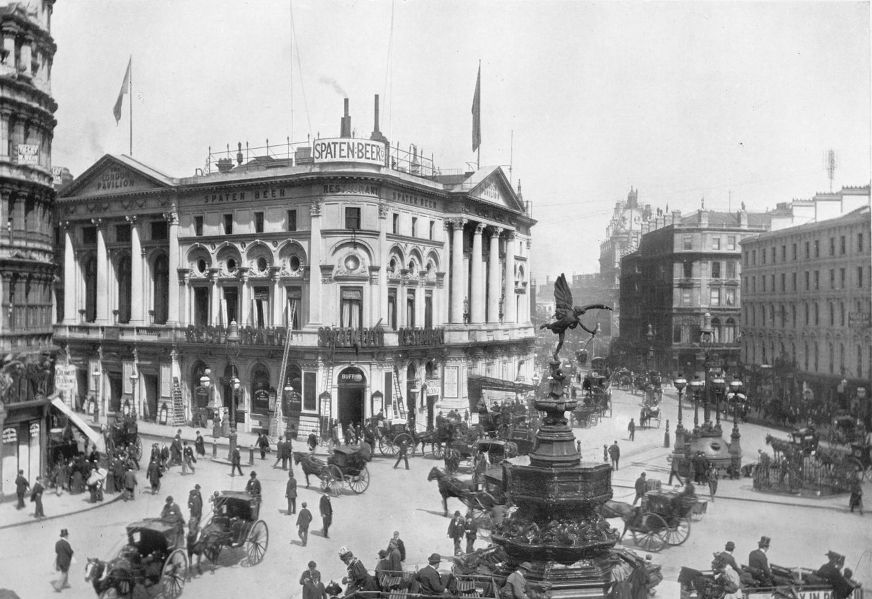 Piccadilly Circus, Westminster, Londýn, c1910 1911 od Photochrom Co Ltd of London