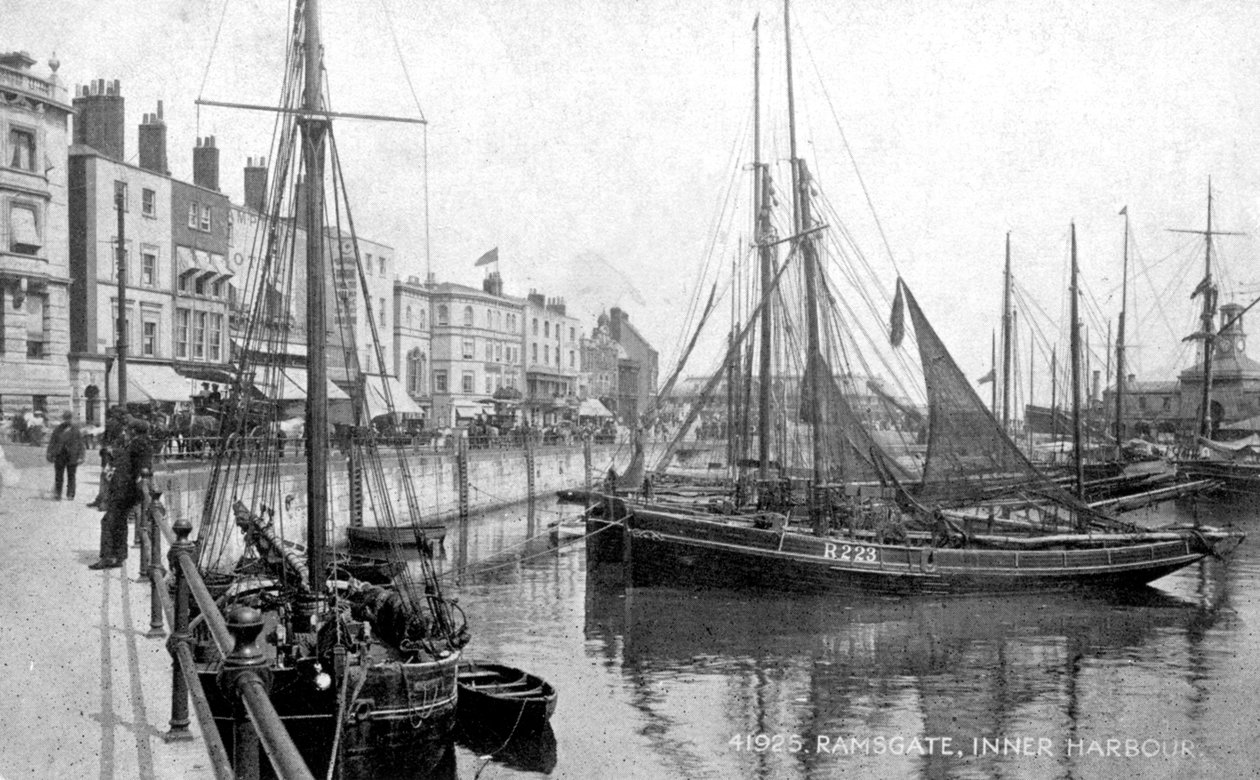 Vnitřní přístav v Ramsgate, Kent, počátek 20. století. od Photochrom Co Ltd of London