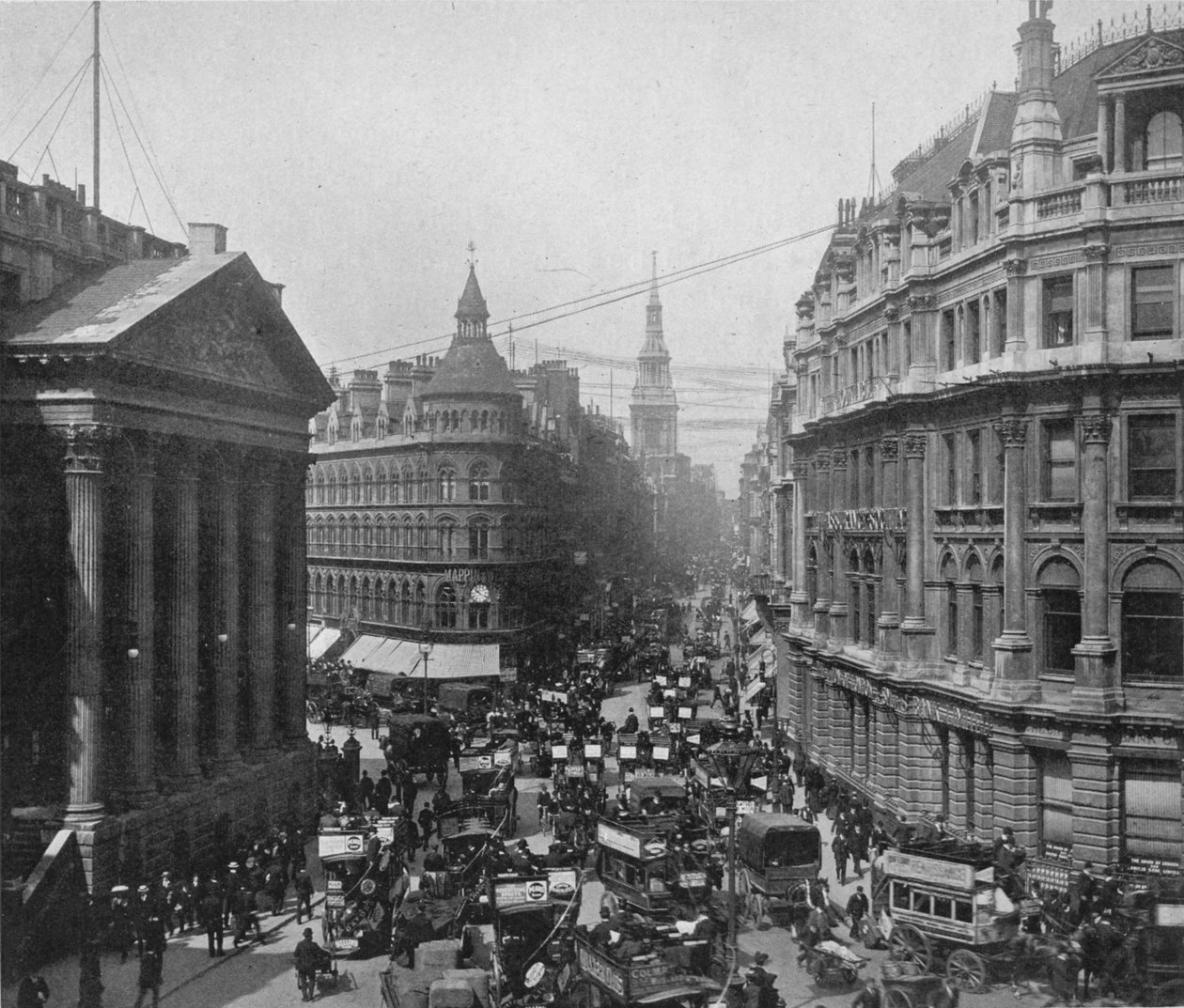 The Mansion House and Cheapside, City of London, c1890 1911 od Photochrom Co Ltd of London