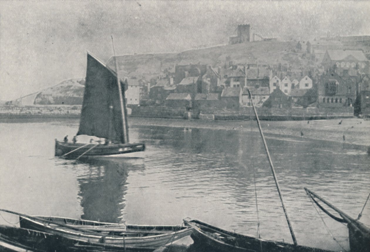 Whitby Harbour, 1910 od Photochrom Co Ltd of London