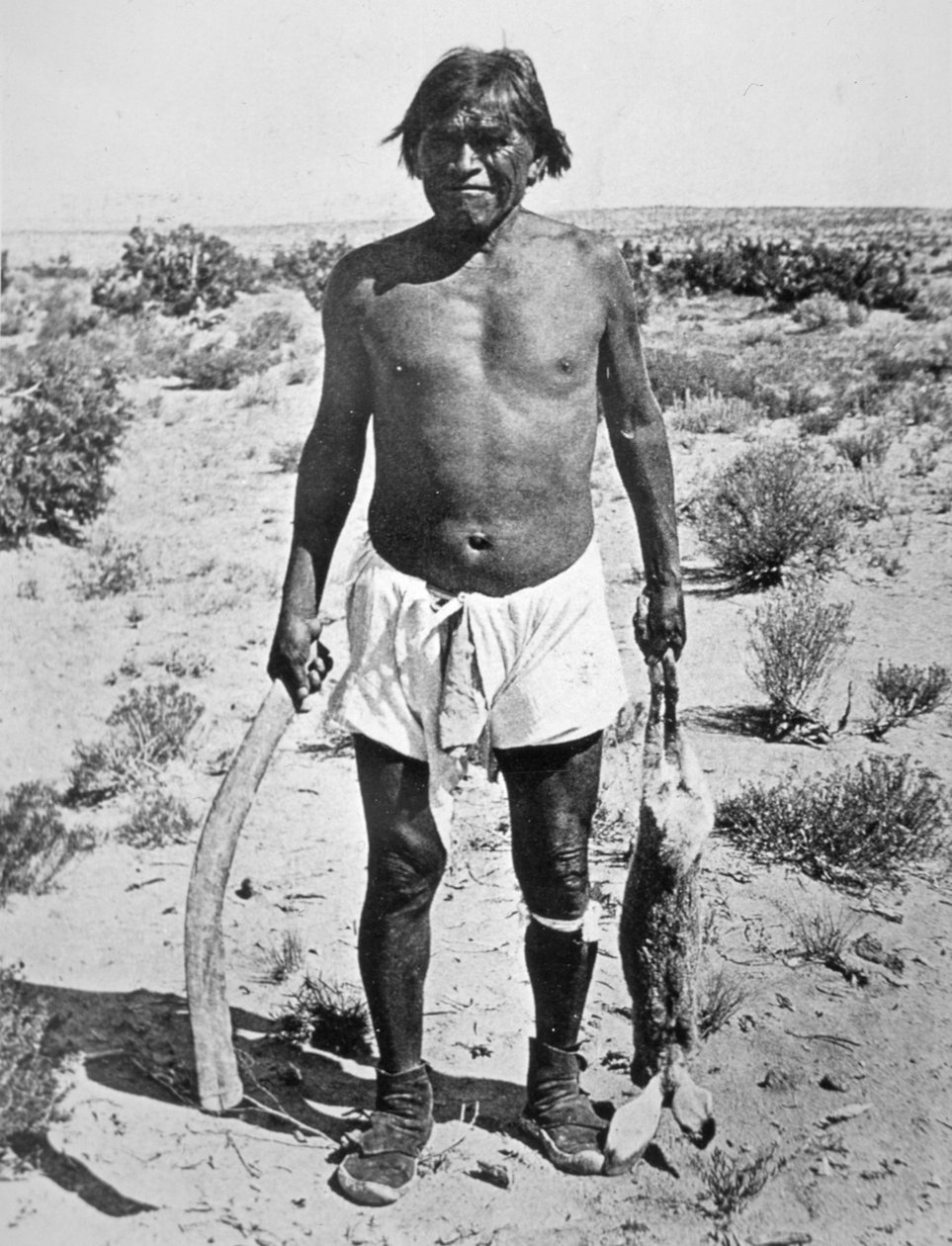 Hopi Hunter (černobílá fotografie) od Photographer American