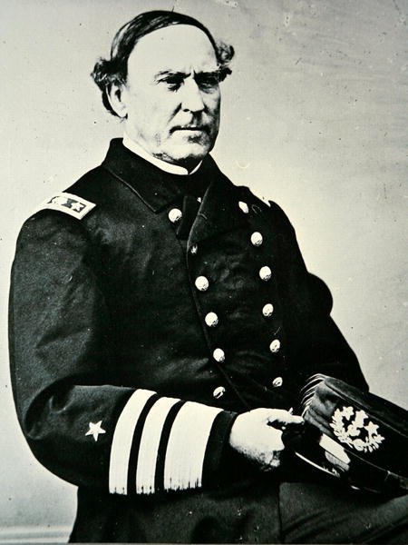 Portrét Davida Glasgowa Farraguta (1801-1870); dobyl New Orleans v roce 1862 a Mobile Bay od Photographer American
