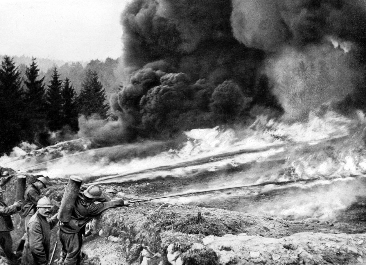 Francouzští vojáci v zákopech, Chemin des Dames od Photographer French