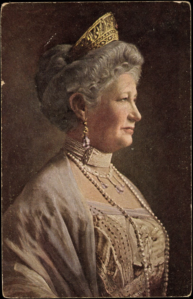 Umělec Ak císařovna Auguste Victoria, portrét, koruna, šperky (čb fotografie) od Photographer German
