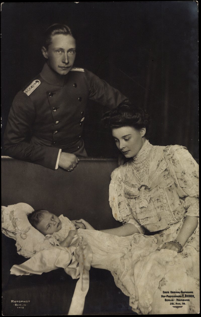 Pár korunních princů, Friedrich Wilhelm, Cecilie, RPH 1418 od Photographer German