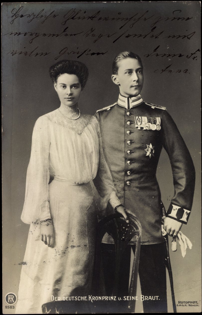 Německý korunní princ s nevěstou, Friedrich Wilhelm, RPH od Photographer German