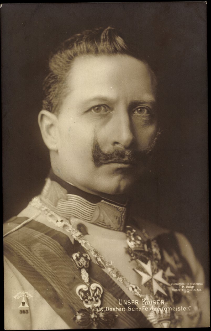 Kaiser Wilhelm 2 jako rakouský generál Feldzeugmeister od Photographer German