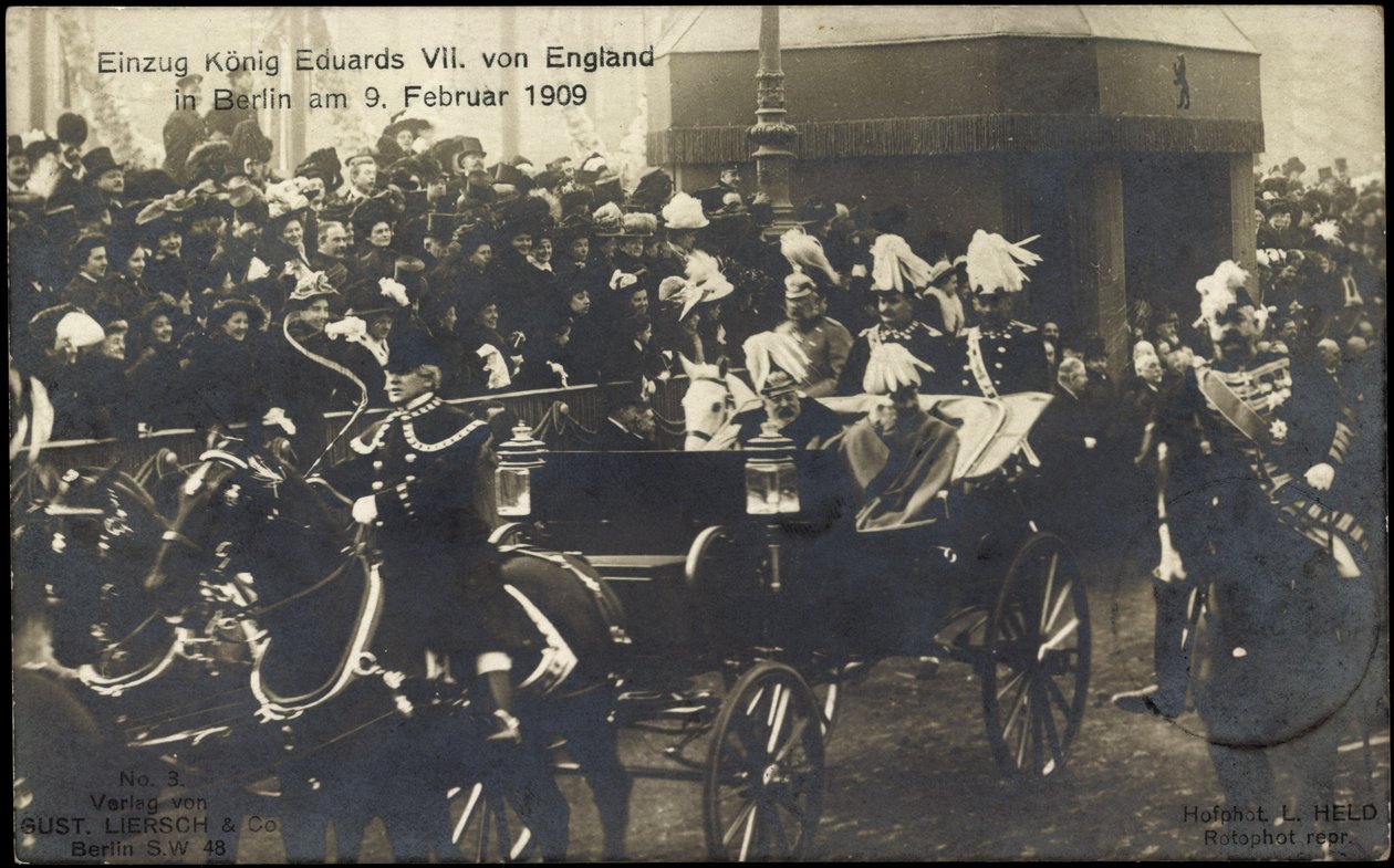 Král Eduard VII. proti Anglii v Berlíně, 9. února 1909 od Photographer German