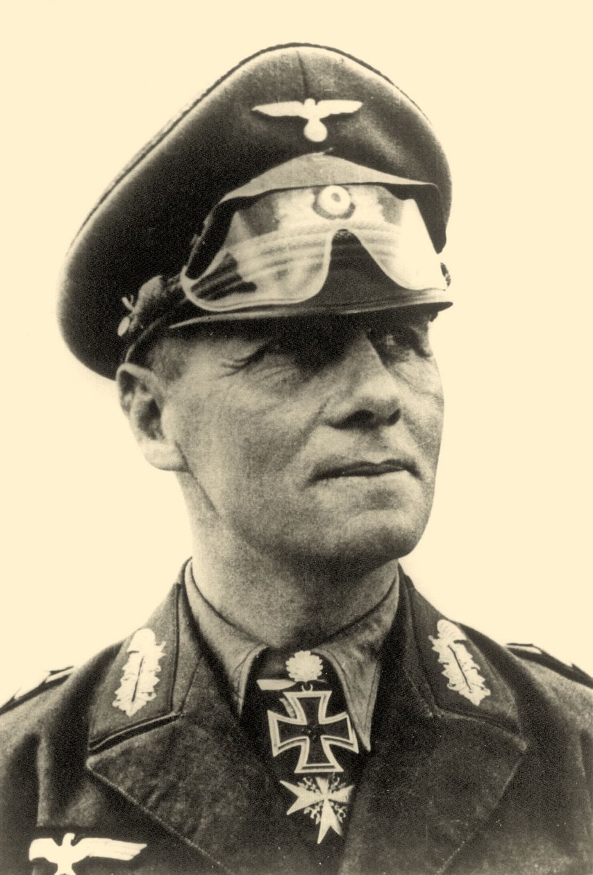 Portrét generála Erwina Rommela kolem roku 1942 (černobílá fotografie) od Photographer German