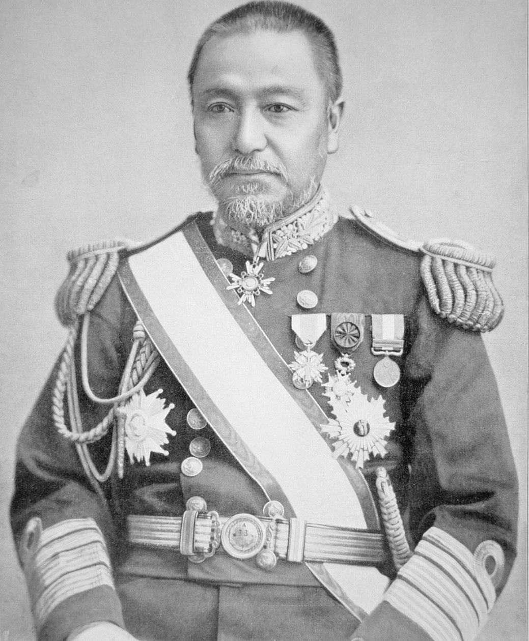Admirál Togo (černobílá fotografie) od Photographer Japanese