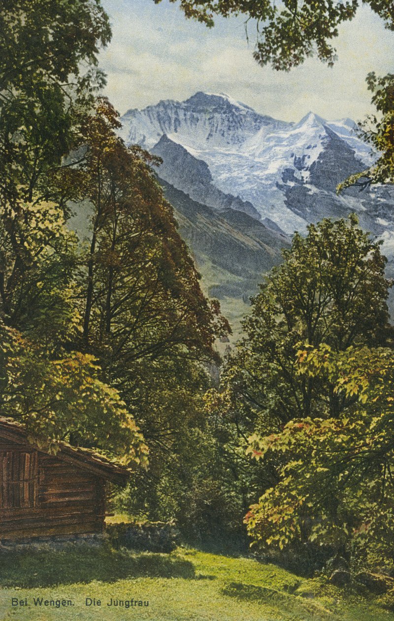 Wengen, Švýcarsko (barevné foto) od Photographer Swiss