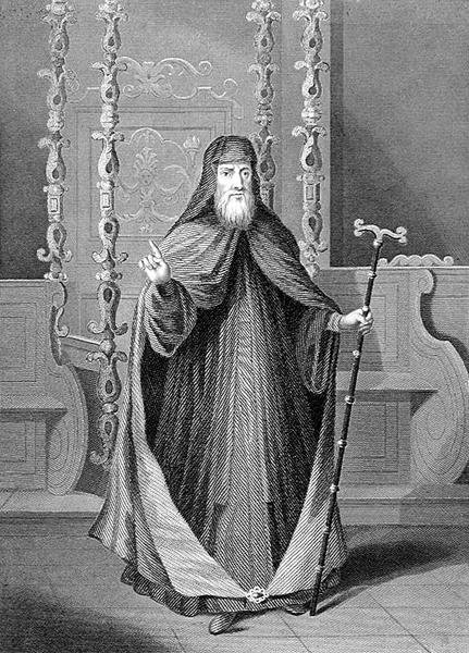 Konstantinopolský řecký patriarcha od Picart (after)