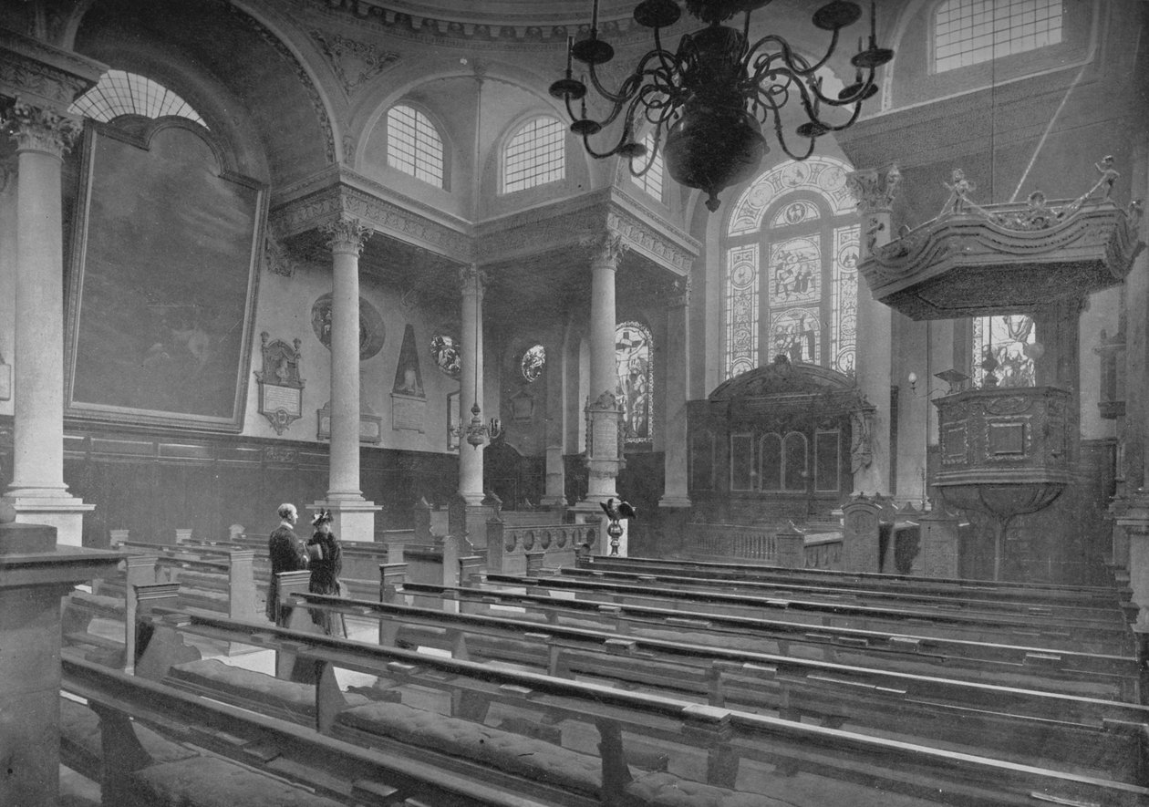 Kostel svatého Štěpána, Walbrook, City of London, c1890 1911 od Pictorial Agency