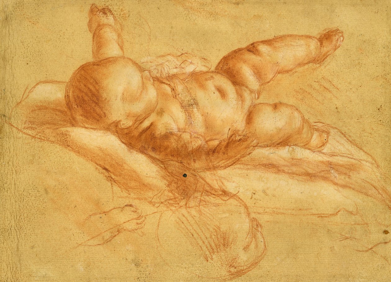 Studie nahého kojence od Pier Francesco Mola