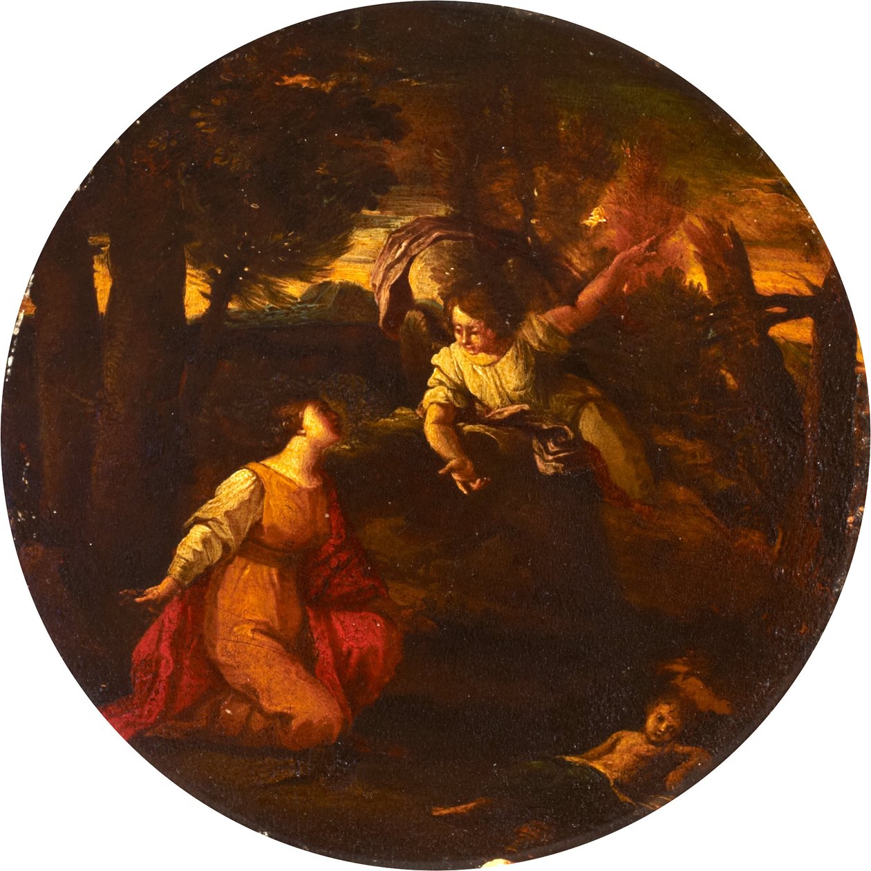 Hagar a Izmael od Pier Francesco Mola