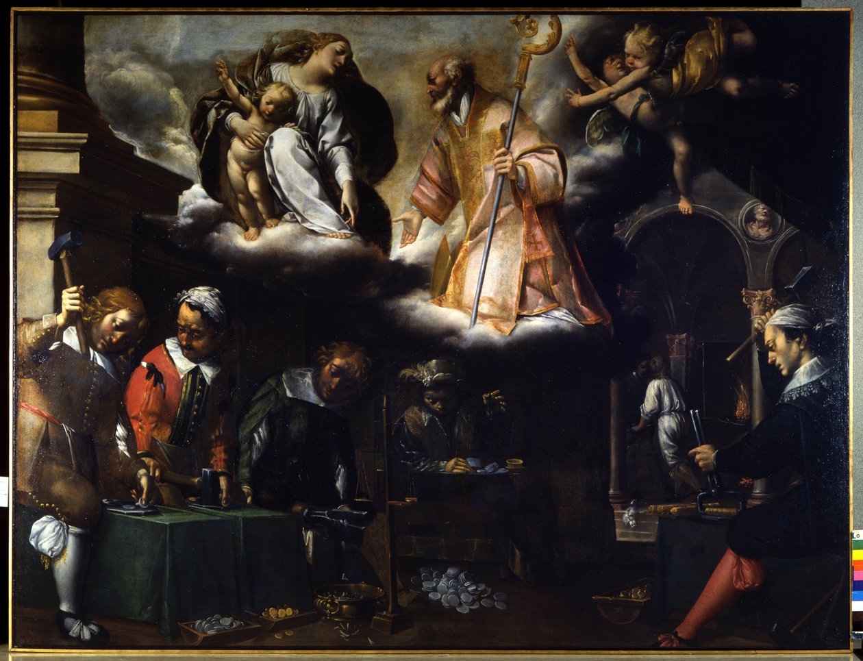 Svatý Eloi, patron stříbrníků. Obraz připisovaný Morazzoneovi (1573 - 1625), Milán. CRA. od Pier Francesco Morazzone
