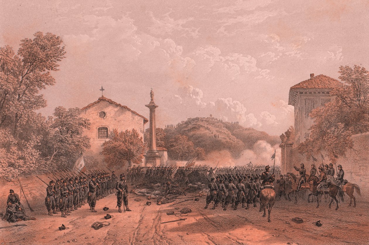 Obrana Varese Garibaldiho vojsky od Blaise Nicolas Le Sueur