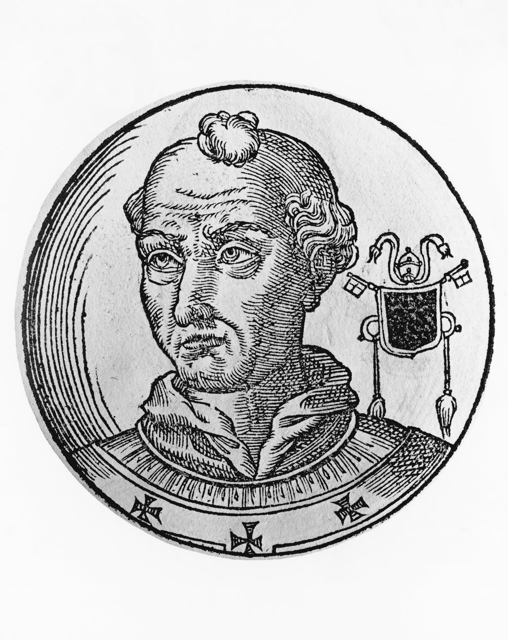 Portrét Adriana II. (792-872) od Blaise Nicolas Le Sueur