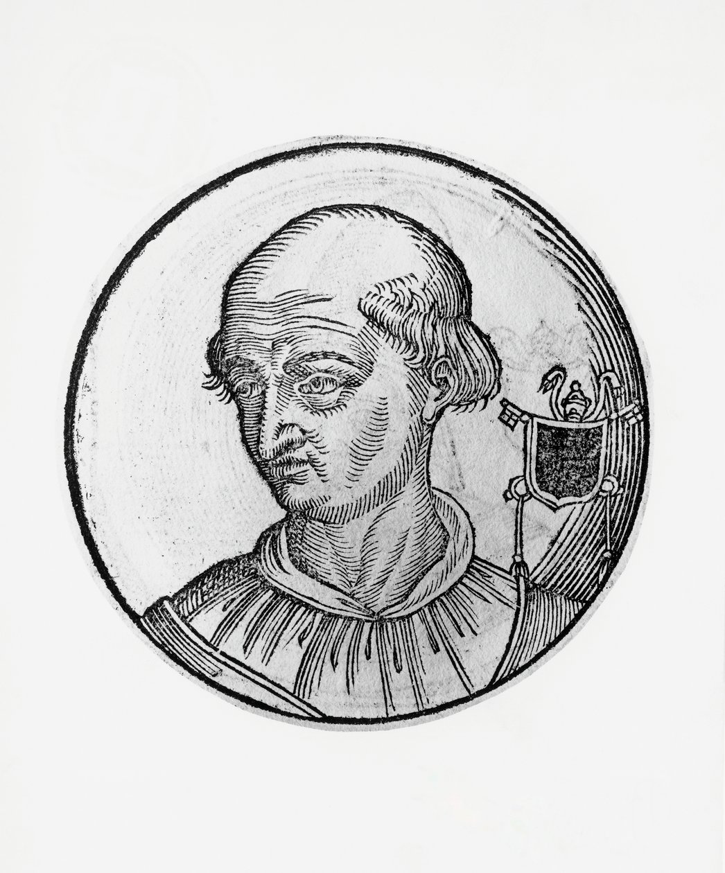 Portrét Benedikta VIII. (Theophylactus III z Tusculum, cca 980-1024) od Blaise Nicolas Le Sueur
