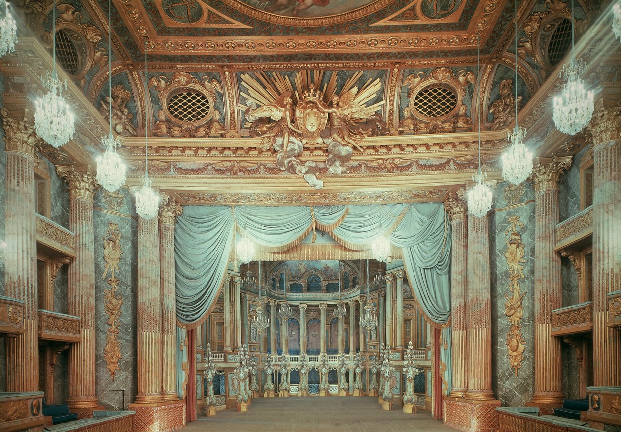 Královské operní divadlo, palác ve Versailles, Francie od Blaise Nicolas Le Sueur