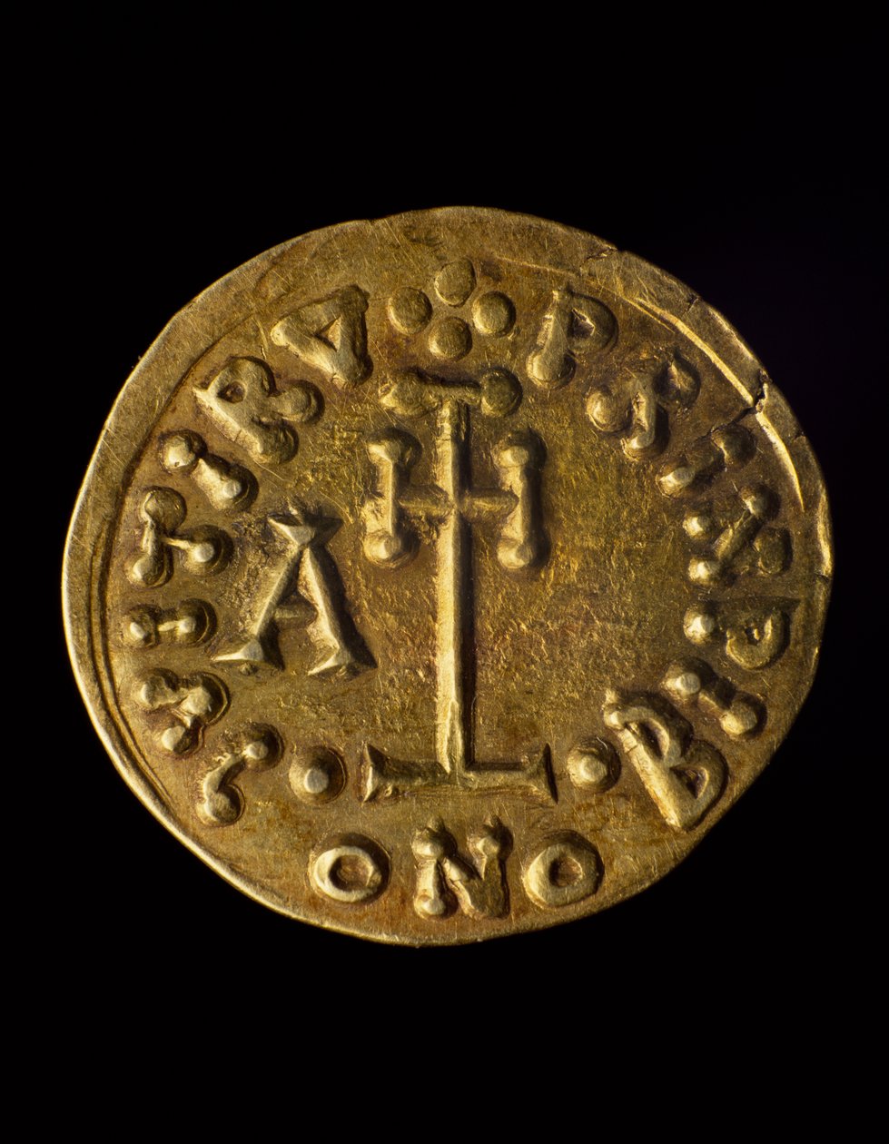 Solidus prince Arechiho, verso, lombardské mince, 8. stol od Blaise Nicolas Le Sueur
