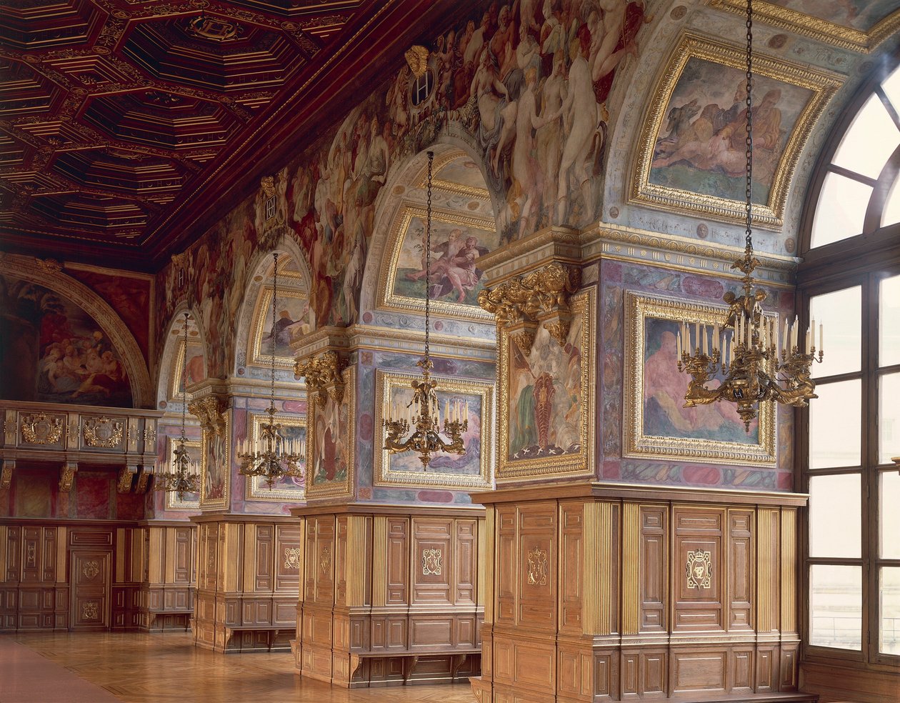 Taneční sál, Chateau de Fontainebleau, Francie od Blaise Nicolas Le Sueur