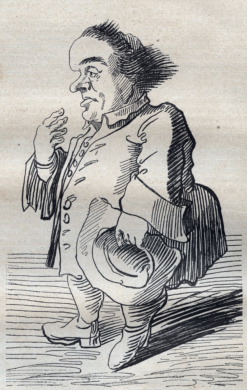 Hluboký myslitel - kreslený film Pier Leone Ghezzi (1674-1755) - 1740 od Pier Leone Ghezzi