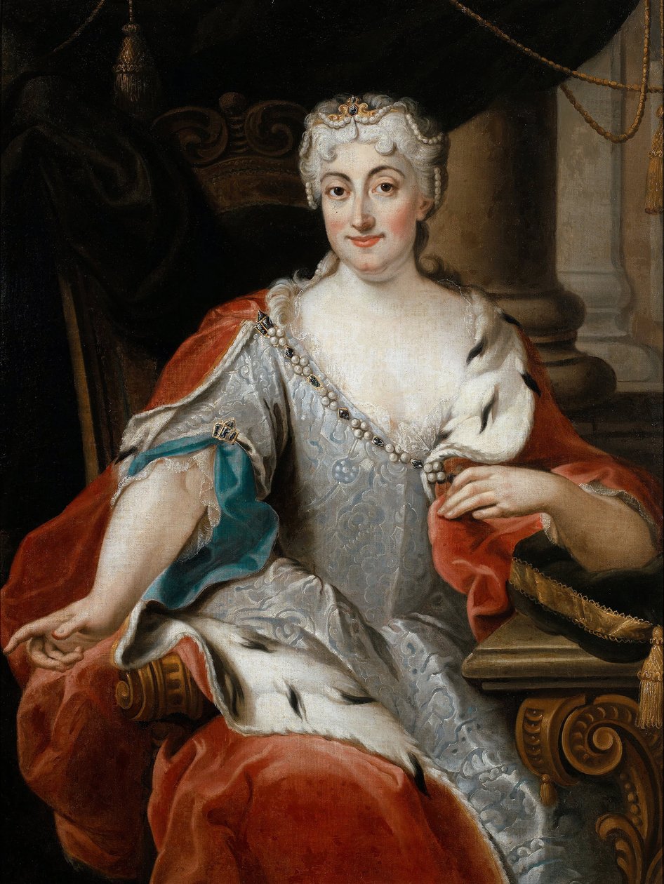 Marie-Clementine Sobieska (Marie Clementine) - Portrét Marie Clementiny Sobieské (1702-1735) - Ghezzi, Pier Leone (1674-1755) - cca 1735 - Olej na dřevě - 115x86 - Muzeum paláce Wilanow od Pier Leone Ghezzi