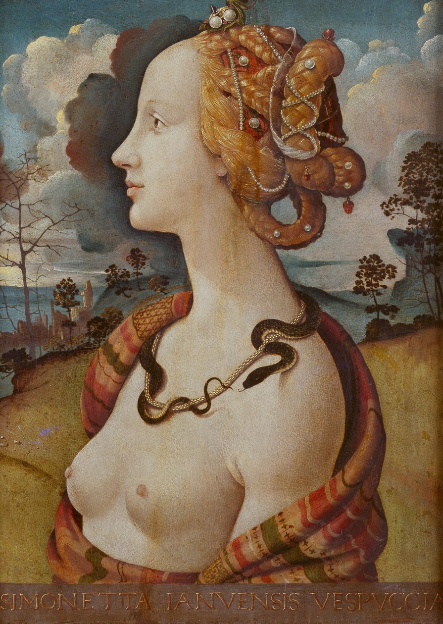 Portrét ženy řekl o Simonettě Vespucci od Piero di Cosimo