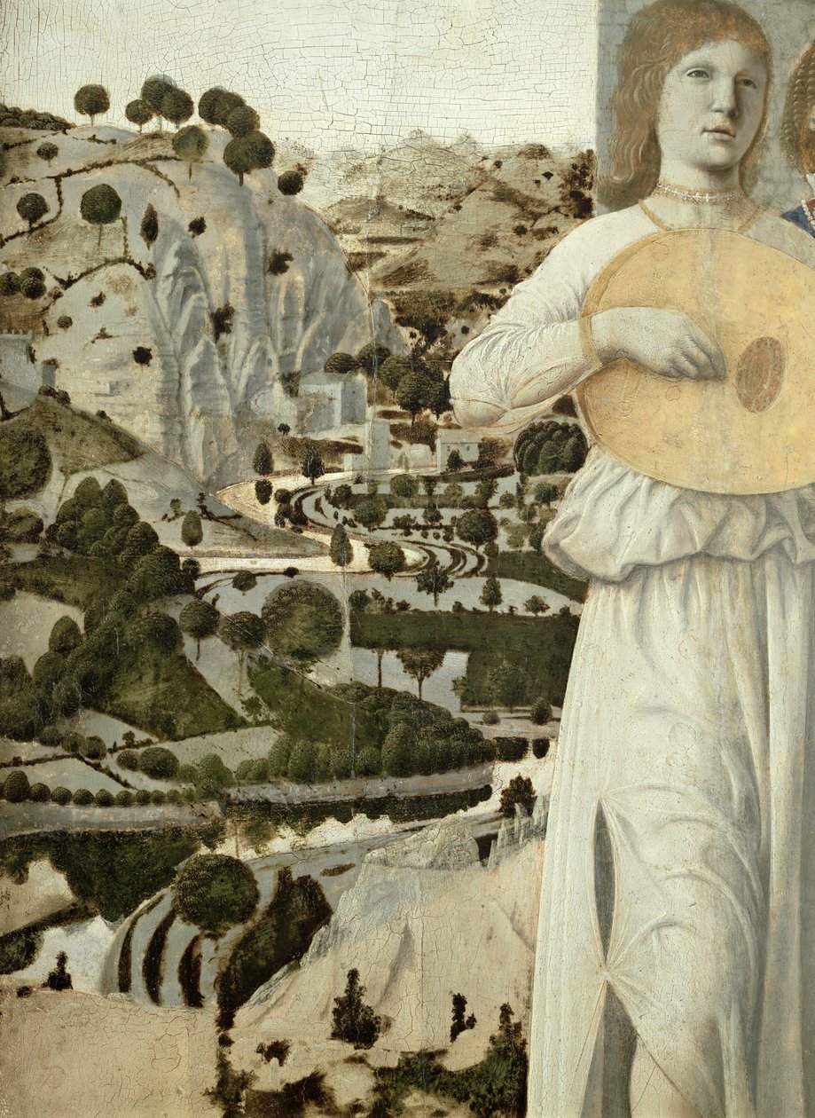 Narození Páně, 1470-75 tempera na panelu detail 5240 od Piero della Francesca