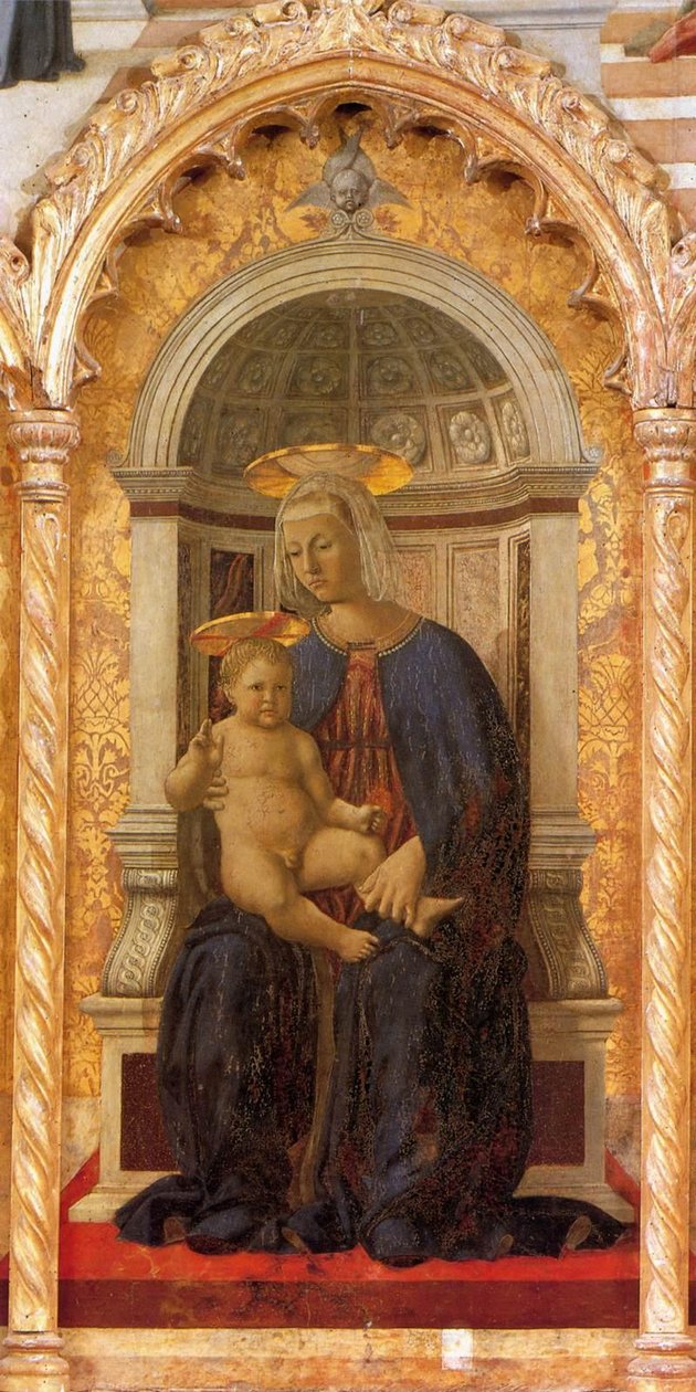 Polyptych svatého Antonína: Antonína: Madona s dítětem od Piero della Francesca