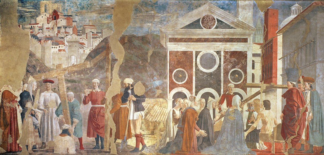 Ověření pravého kříže, dokončeno 1464 od Piero della Francesca