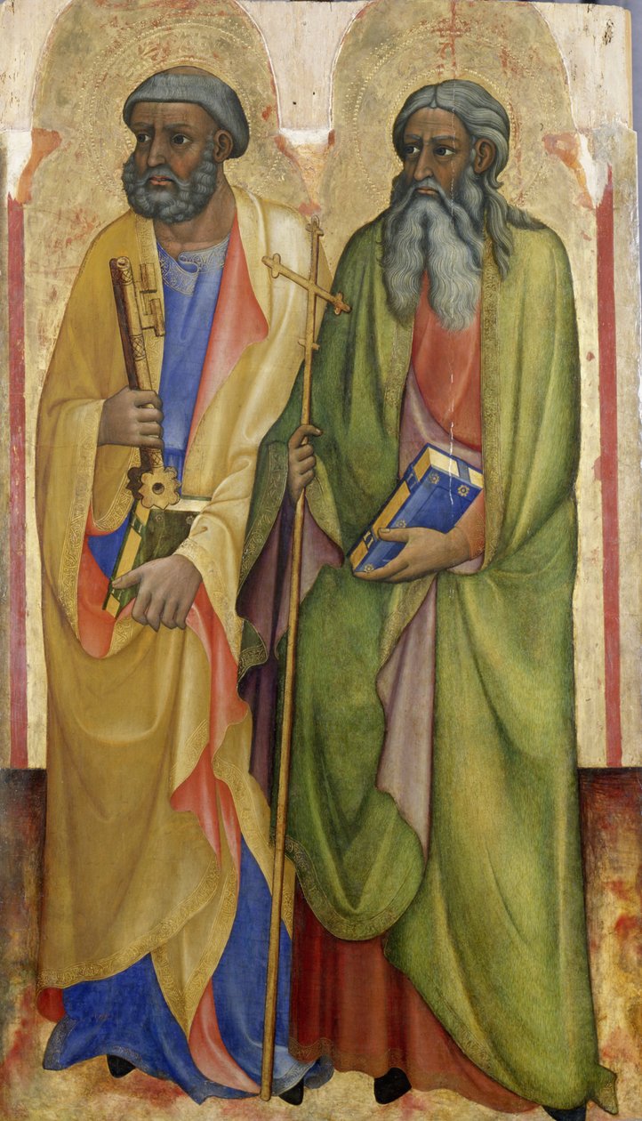 Apoštolové Petr a Ondřej, kolem 1418-20 (tempera na topolovém dřevě) od Piero di Alvaro