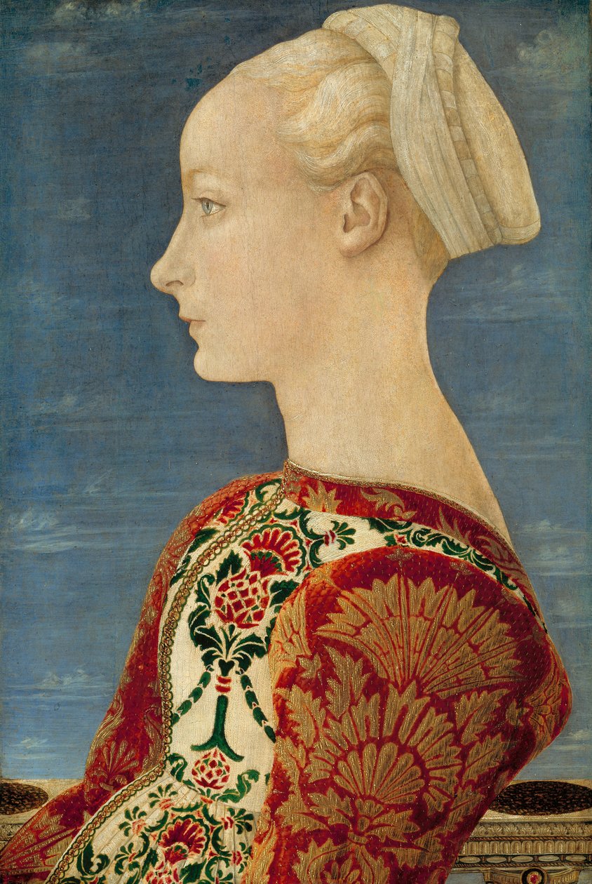 Profilový portrét mladé dámy, asi 1465 (olej na desce) od Piero del Pollaiuolo