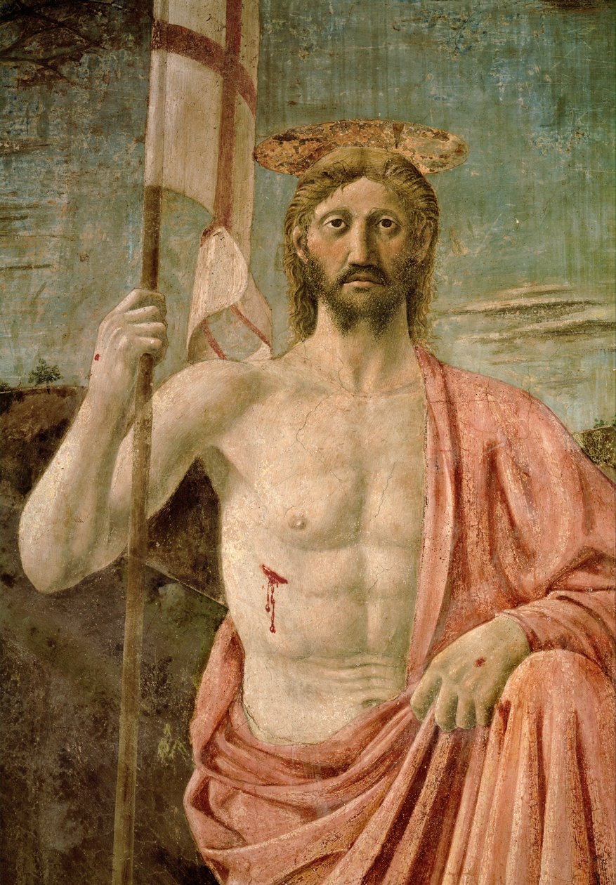 Vzkříšený Kristus (nástěnná malba) od Piero della Francesca