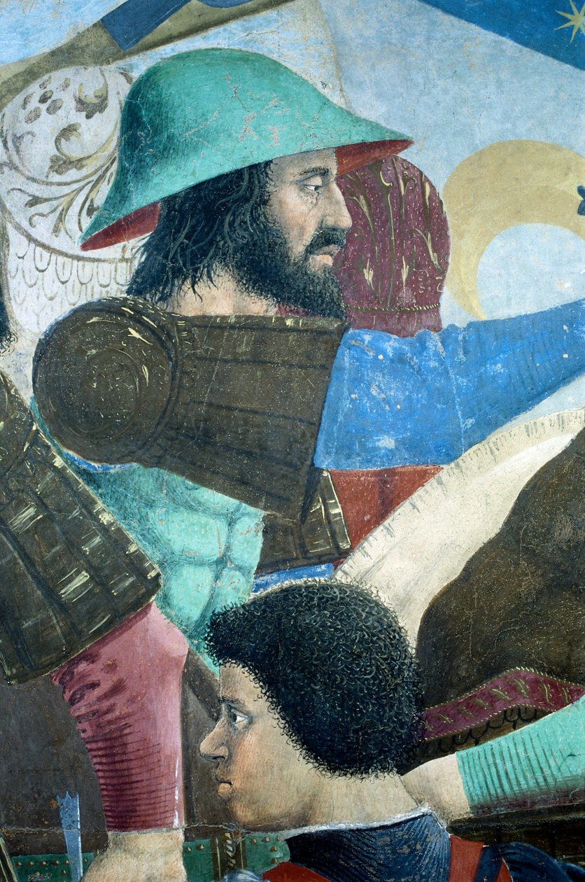 Detail z The Legend of the True Cross zobrazující bitvu Herakleia I. Byzance proti Chosroes II, Piero della Francesca od Piero della Francesca