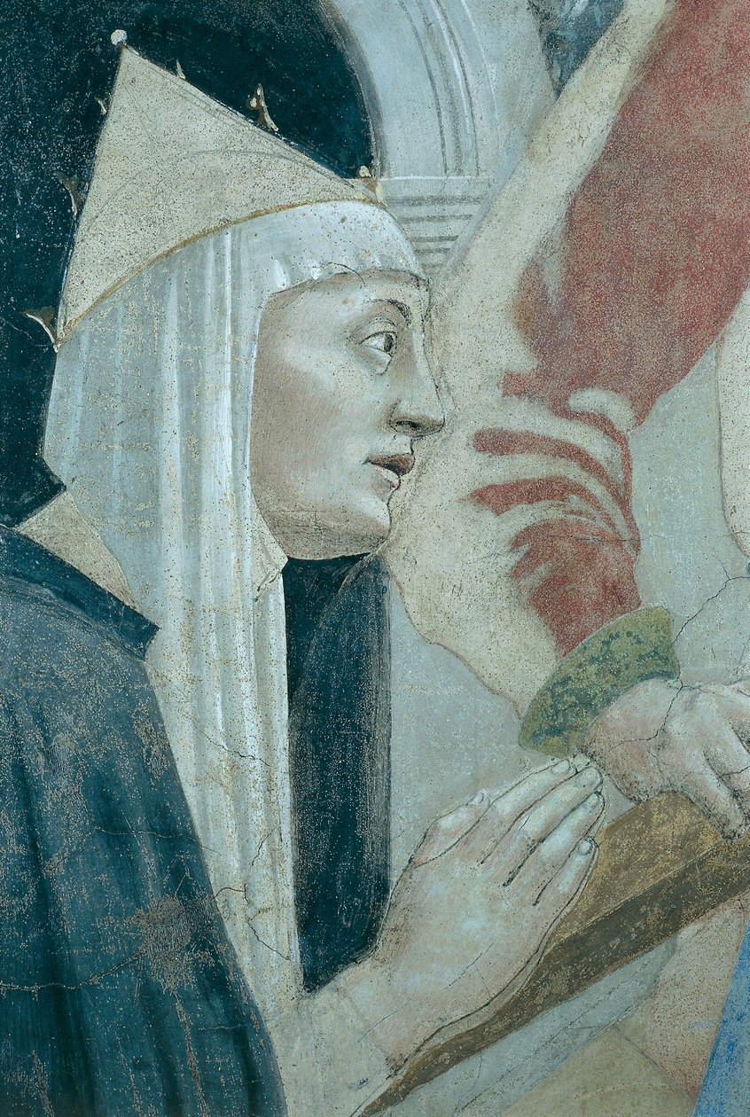 Detail z The Legend of the True Cross ukazující objev a ověření True Cross od Piera della Francesca od Piero della Francesca