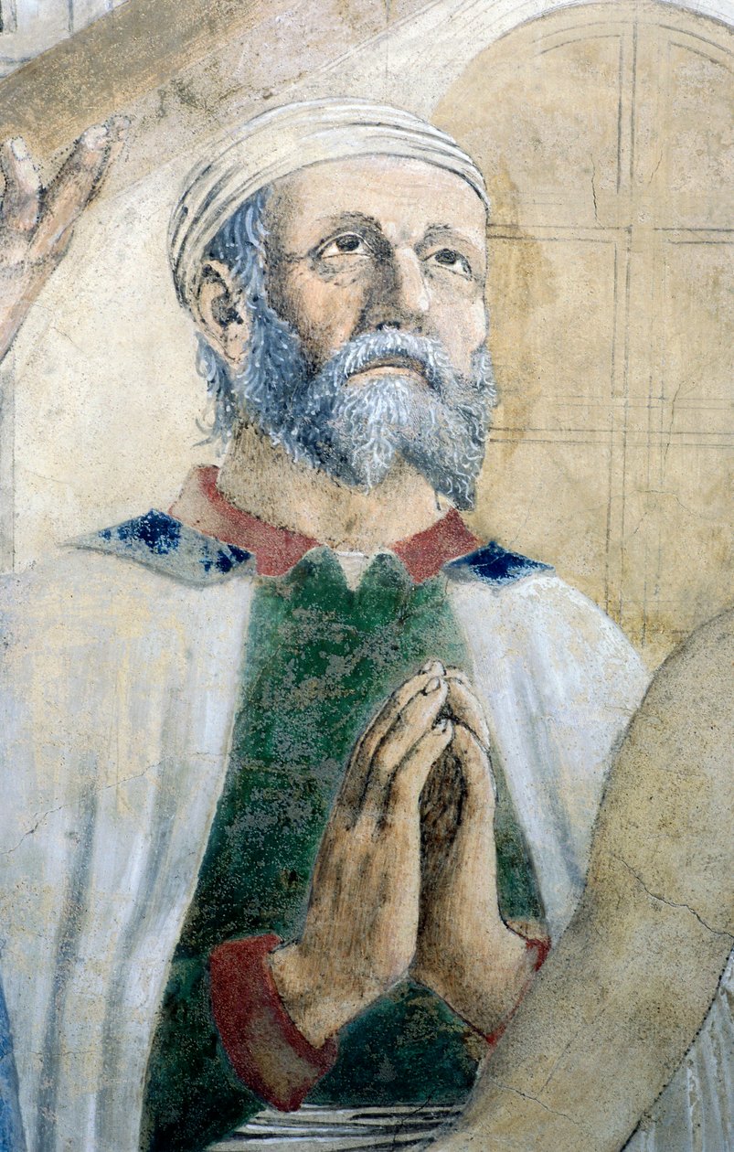 Detail z The Legend of the True Cross ukazující objev a ověření True Cross od Piera della Francesca od Piero della Francesca