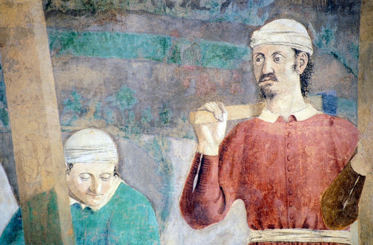 Detail z The Legend of the True Cross ukazující objev a ověření True Cross od Piera della Francesca od Piero della Francesca