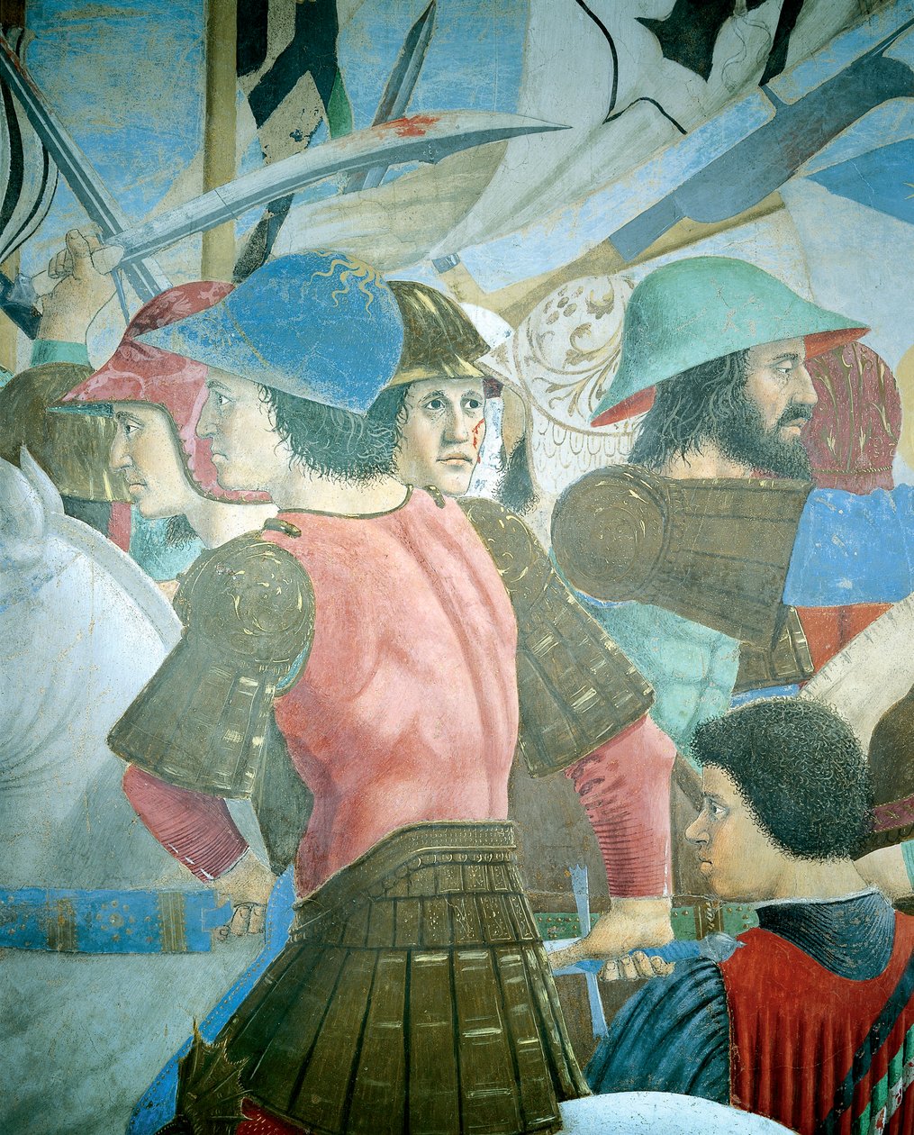 Detail z Legendy o pravém kříži zobrazující bitvu Herakleia I. z Byzance proti Chosroes II., Piero della Francesca od Piero della Francesca